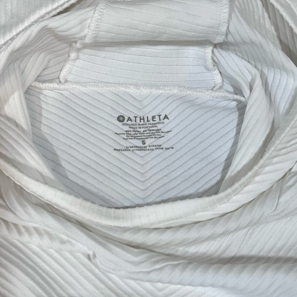 ATHLETA | Flurry Scuba Hoodie Long Sleeve Top White Sz Small - Picture 4 of 7